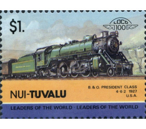 B&O President Class 4-6-2 1927 USA - Polynesia / Tuvalu, Nui 1985