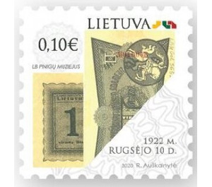 Banknote from 1922 - Lithuania 2020 - 0.10
