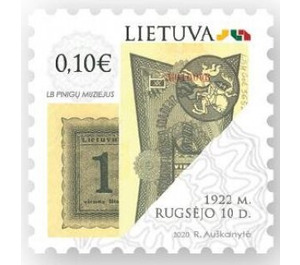 Banknote from 1922 - Lithuania 2020 - 0.10