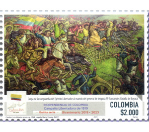 Battle of Boyacá - General Santander Leading Liberation Army - South America / Colombia 2021