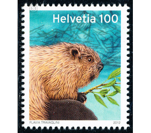 beaver  - Switzerland 2012 - 100 Rappen