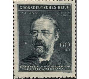 Bedřich Smetana (1824-1884), composer - Germany / Old German States / Bohemia and Moravia 1944