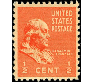 Benjamin Franklin (1706-1790), leading author and politician - United States of America 1938