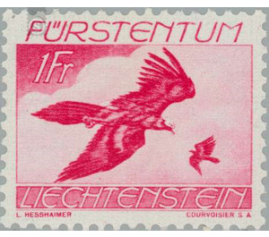 birds  - Liechtenstein 1939 - 100 Rappen