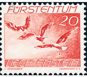 birds  - Liechtenstein 1939 - 20 Rappen