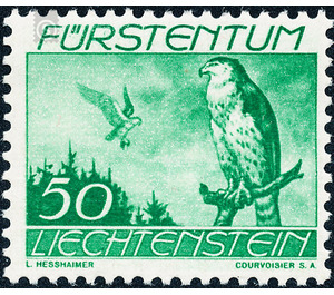 birds  - Liechtenstein 1939 - 50 Rappen