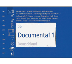 Block edition: 11th Documenta, Kassel  - Germany / Federal Republic of Germany 2002