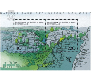 Block edition: German National and Nature Park - Sächsische Schweiz National Park  - Germany / Federal Republic of Germany 1998