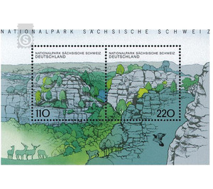 Block edition: German National and Nature Park - Sächsische Schweiz National Park  - Germany / Federal Republic of Germany 1998