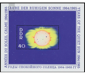 Block edition: International Years of the Quiet Sun.  - Germany / German Democratic Republic 1964 - 40 Pfennig