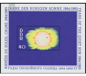 Block edition: International Years of the Quiet Sun.  - Germany / German Democratic Republic 1964 - 40 Pfennig