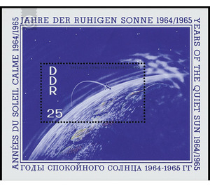 Block edition: International Years of the Quiet Sun.  - Germany / German Democratic Republic 1964