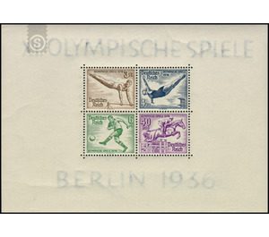 Block edition Olympic Summer Games Berlin  - Germany / Deutsches Reich 1936