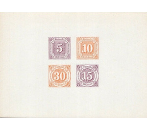 block of four-Numeral in square - Germany / Old German States / Thurn und Taxis 1965