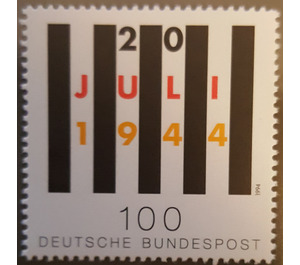 block stamp: 50th anniversary of the assassination attempt on adolf hitler on july 20, 1944  - Germany / Federal Republic of Germany 1994 - 100 Pfennig
