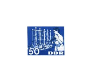 Block stamp: chemical industry  - Germany / German Democratic Republic 1963 - 50 Pfennig