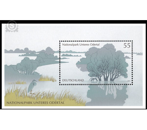 Block stamp: German national and nature parks - Lower Oder Valley National Park  - Germany / Federal Republic of Germany 2003