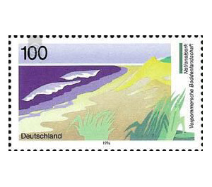 Block stamp: german national and nature parks - western pomerania bodden landscape  - Germany / Federal Republic of Germany 1996 - 100 Pfennig