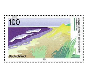 Block stamp: german national and nature parks - western pomerania bodden landscape  - Germany / Federal Republic of Germany 1996 - 100 Pfennig