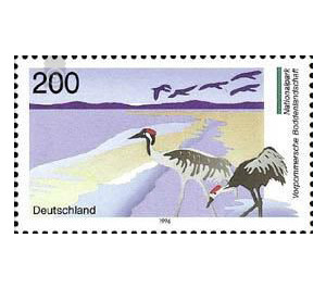 Block stamp: german national and nature parks - western pomerania bodden landscape  - Germany / Federal Republic of Germany 1996 - 200 Pfennig