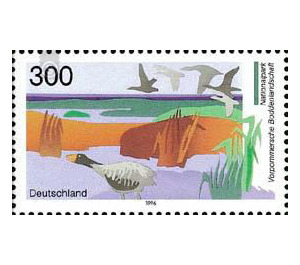 Block stamp: german national and nature parks - western pomerania bodden landscape  - Germany / Federal Republic of Germany 1996 - 300 Pfennig