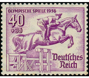 Block stamp Olympic Summer Games Berlin  - Germany / Deutsches Reich 1936 - 40 Reichspfennig