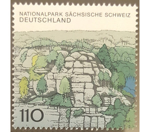 Block stamps: German national and nature parks - National Park Saxon Switzerland  - Germany / Federal Republic of Germany 1998 - 110 Pfennig