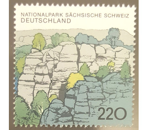 Block stamps: German national and nature parks - National Park Saxon Switzerland  - Germany / Federal Republic of Germany 1998 - 220 Pfennig