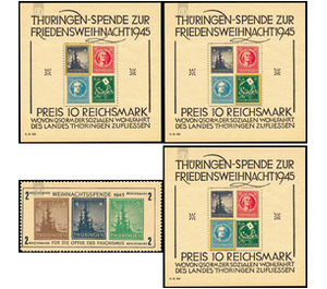 Blockausgabe  - Germany / Sovj. occupation zones / Thuringia 1945 Set