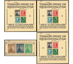 Blockausgabe  - Germany / Sovj. occupation zones / Thuringia 1945 Set