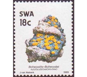 Boltwoodite (different formula) - South Africa / Namibia / South-West Africa 1990 - 18