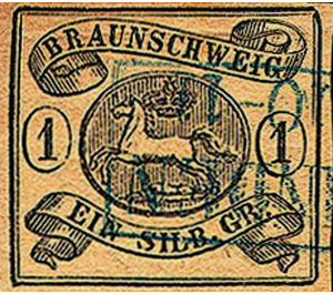 Braunschweig coat of arms - Germany / Old German States / Brunswick 1853 - 1