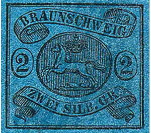 Braunschweig coat of arms - Germany / Old German States / Brunswick 1853 - 2