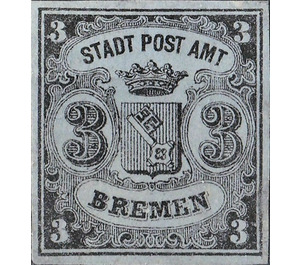 Bremen coat of arms - Germany / Old German States / Bremen 1855 - 3