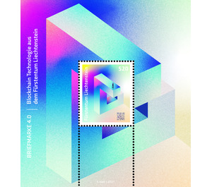 Briefmarke 4.0 - Blockchain Technologie aus dem Fürstentum Liechtenstein  - Liechtenstein 2021