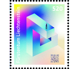 Briefmarke 4.0 - Blockchain Technologie aus dem Fürstentum Liechtenstein  - Liechtenstein 2021 - 5.20 Swiss Franc