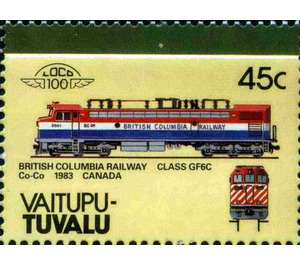 British Columbia Railway Class GF6C Co-Co 1983 Canada - Polynesia / Tuvalu, Vaitupu 1987