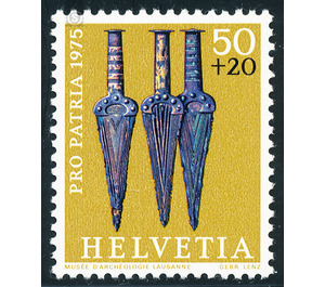 Bronze solid-hilted daggers (18-16th Cty. BC)  - Switzerland 1975 - 50 Rappen