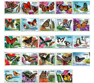 Butterflies (2011) - East Africa / Comoros 2011 Set