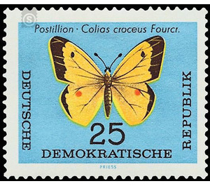 butterflies  - Germany / German Democratic Republic 1964 - 25 Pfennig