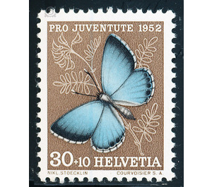 butterfly  - Switzerland 1952 - 30 Rappen