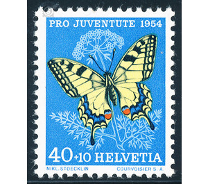 butterfly  - Switzerland 1954 - 40 Rappen