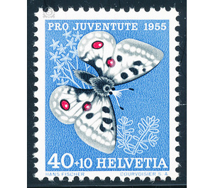 butterfly  - Switzerland 1955 - 40 Rappen