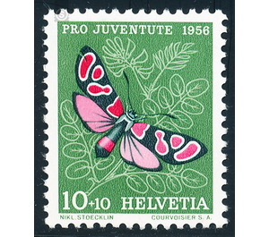 butterfly  - Switzerland 1956 - 10 Rappen