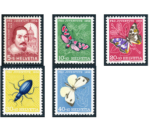 butterfly  - Switzerland 1956 Set