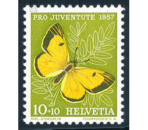 butterfly  - Switzerland 1957 - 10 Rappen