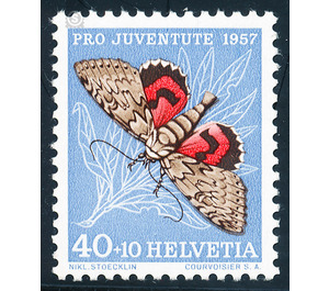 butterfly  - Switzerland 1957 - 40 Rappen