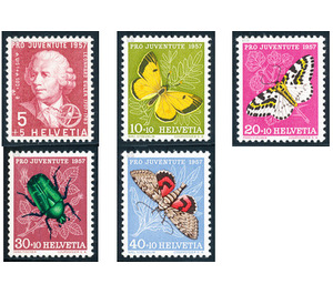 butterfly  - Switzerland 1957 Set