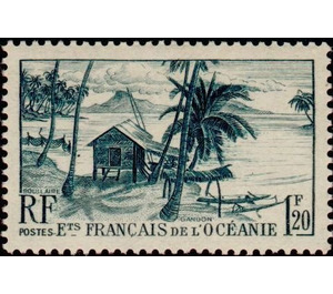 Cabanne fishing - Polynesia / French Oceania 1948 - 1.20