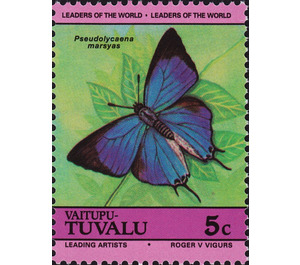 Cambridge Blue (Pseudolycaena marcyas) - Polynesia / Tuvalu, Vaitupu 1985